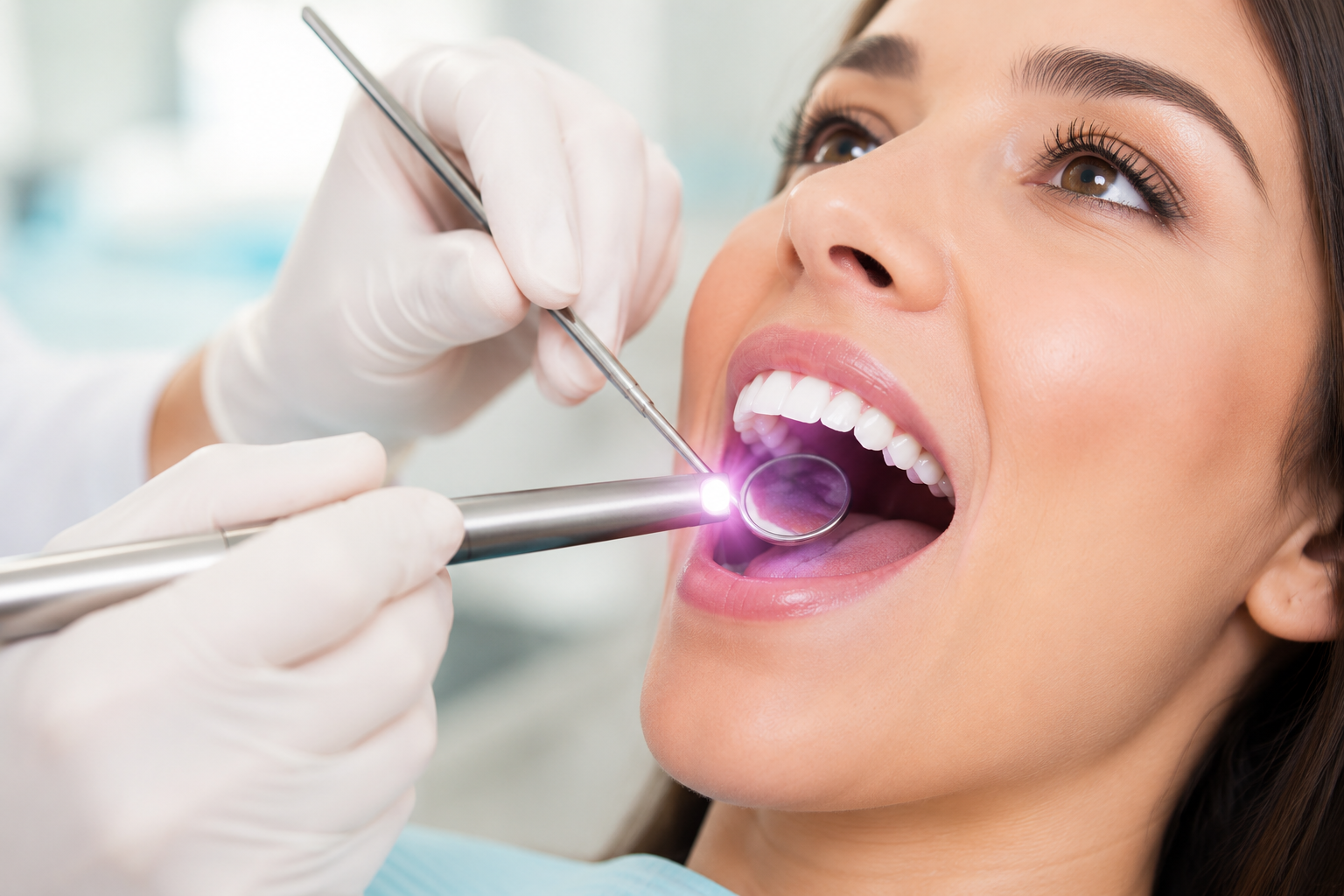 Oral cancer screening examination at Glenora Dental Family Dentistry
