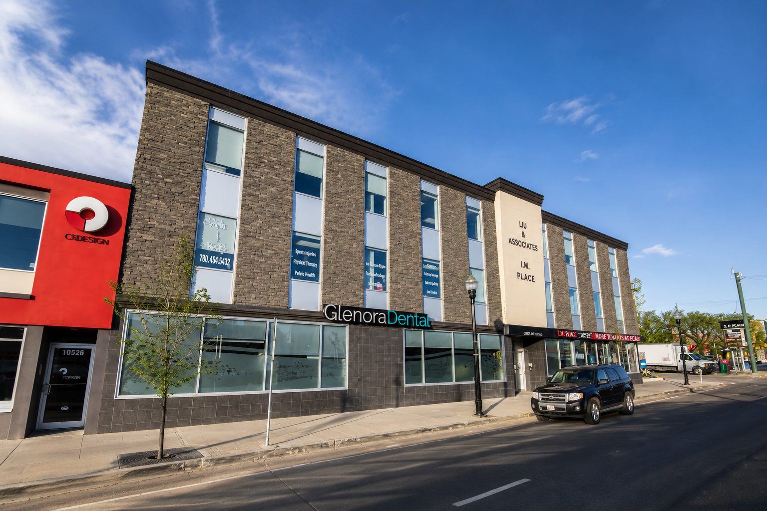 Glenora Dental Family Dentistry exterior on 124 Street NW, Edmonton