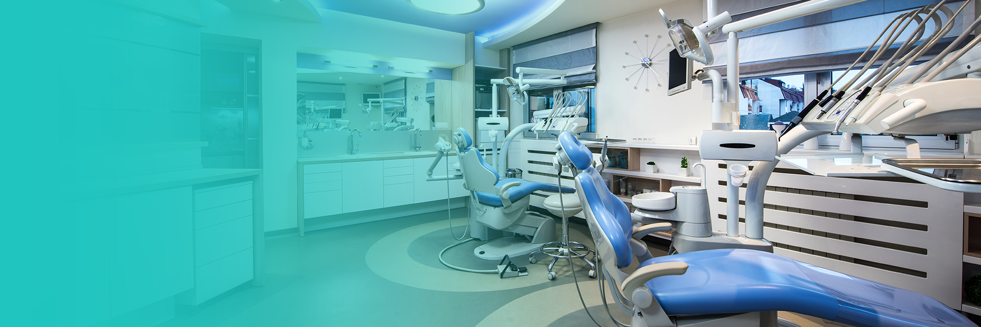 dental office with blue chair | Glenora Dental